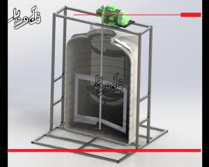 پره لنگری بزرگ در میکسر پلی اتیلن فناوریار